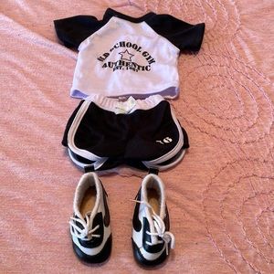 American girl doll old school gym outfit